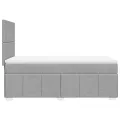 cadre de lit avec matelas gris clair 80x200 cm tissu