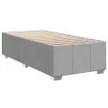 cadre de lit avec matelas gris clair 80x200 cm tissu