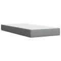 cadre de lit avec matelas gris clair 80x200 cm tissu
