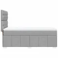 cadre de lit avec matelas Gris clair 90x200 cm Tissu
