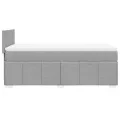 cadre de lit avec matelas Gris clair 90x200 cm Tissu