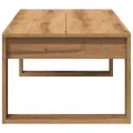 Table basse chêne artisanal 102x50x35 cm bois d'ingénierie