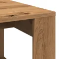 Table basse chêne artisanal 102x50x35 cm bois d'ingénierie