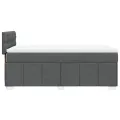 cadre de lit avec matelas Gris foncé 90x200 cm Tissu