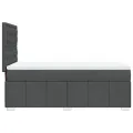 cadre de lit avec matelas Gris foncé 90x200 cm Tissu