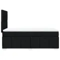cadre de lit avec matelas Noir 90x200 cm Tissu
