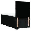 cadre de lit avec matelas Noir 90x200 cm Tissu