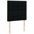 cadre de lit avec matelas Noir 90x200 cm Tissu