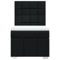 cadre de lit avec matelas Noir 90x200 cm Tissu