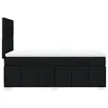 cadre de lit avec matelas Noir 90x200 cm Tissu