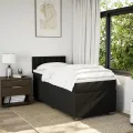 cadre de lit avec matelas Noir 90x200 cm Tissu