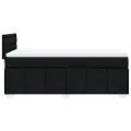 cadre de lit avec matelas Noir 90x200 cm Tissu