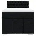 cadre de lit avec matelas Noir 100x200 cm Tissu