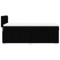 cadre de lit avec matelas Noir 100x200 cm Tissu