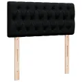cadre de lit avec matelas Noir 100x200 cm Tissu