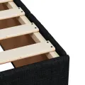 cadre de lit avec matelas Noir 100x200 cm Tissu