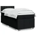 cadre de lit avec matelas Noir 100x200 cm Tissu