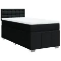 cadre de lit avec matelas Noir 100x200 cm Tissu