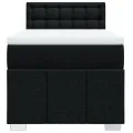 cadre de lit avec matelas Noir 100x200 cm Tissu