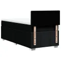 cadre de lit avec matelas Noir 100x200 cm Tissu