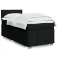 cadre de lit avec matelas Noir 100x200 cm Tissu