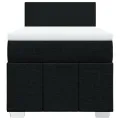 cadre de lit avec matelas Noir 100x200 cm Tissu