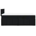 cadre de lit avec matelas Noir 100x200 cm Tissu