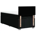 cadre de lit avec matelas Noir 100x200 cm Tissu