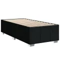 cadre de lit avec matelas Noir 100x200 cm Tissu