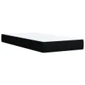 cadre de lit avec matelas Noir 100x200 cm Tissu