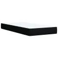 cadre de lit avec matelas Noir 100x200 cm Tissu