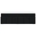 cadre de lit avec matelas Noir 100x200 cm Tissu