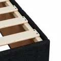 cadre de lit avec matelas Noir 100x200 cm Tissu
