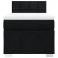 cadre de lit avec matelas Noir 100x200 cm Tissu