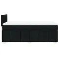 cadre de lit avec matelas Noir 100x200 cm Tissu