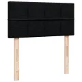 cadre de lit avec matelas Noir 100x200 cm Tissu