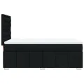 cadre de lit avec matelas Noir 90x190 cm Tissu