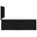 cadre de lit avec matelas Noir 90x190 cm Tissu