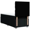 cadre de lit avec matelas Noir 90x190 cm Tissu