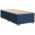 cadre de lit avec matelas Bleu 90x200 cm Tissu