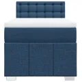 cadre de lit avec matelas Bleu 90x200 cm Tissu