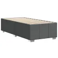Cadre de lit sans matelas gris foncé 90x190 cm tissu