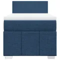cadre de lit avec matelas Bleu 90x200 cm Tissu