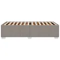 Cadre de lit sans matelas taupe 90x200 cm tissu