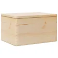 Boîte en bois avec couvercle 40x30x23 cm bois de pin massif