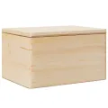 Boîte en bois avec couvercle 40x30x23 cm bois de pin massif