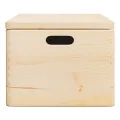 Boîte en bois avec couvercle et poignées bois de pin massif