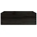 Boîte en bois avec poignées noir 40x30x13 cm bois de pin massif