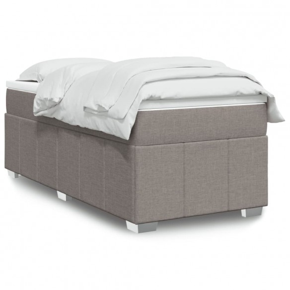 Sommier à lattes de lit avec matelas Taupe 90x190 cm Tissu