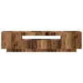 Meuble TV avec lumières LED vieux bois bois d'ingénierie